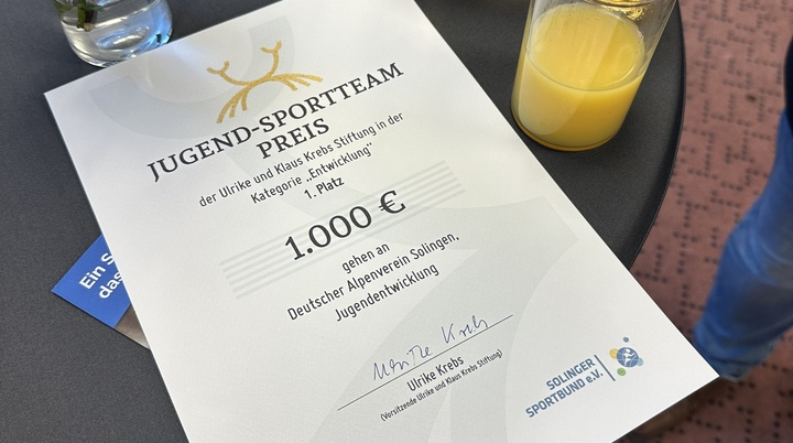 Urkunde Sportteampreis | © Ben Kühne